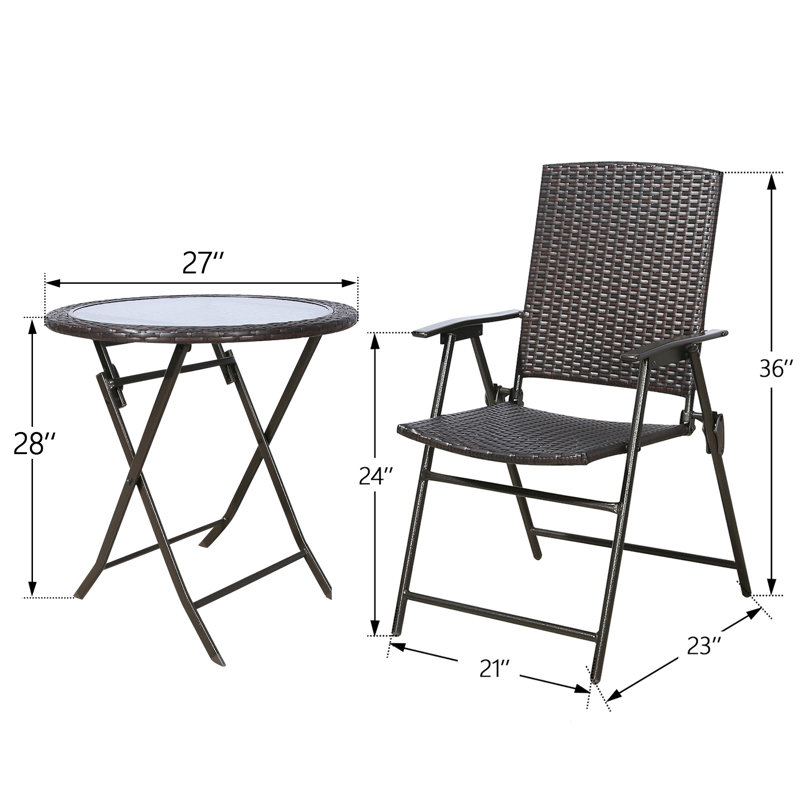 Ebern Designs Laylla 2 Person Patio Bistro Dining Set & Reviews Wayfair
